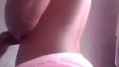 Horny black teen showing off