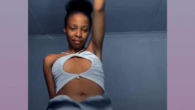 Cute teen drop lap dance