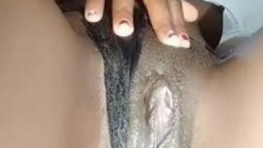 black pussy panty aside